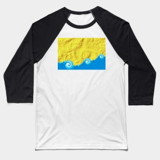 Abstract Sand and Waves Beach Background Baseball T-Shirt